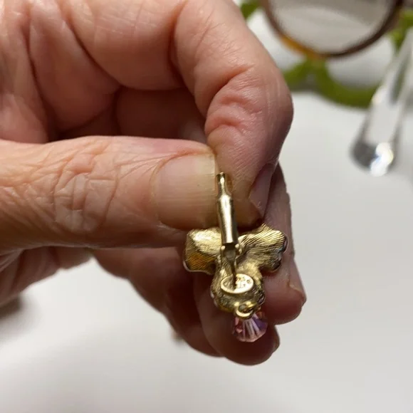 Kirk's Folly sweet blue flowers pierced earrings - Picture 2 of 3